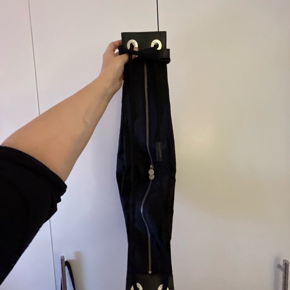 Marine Serre 3 way Leather/Nylon tote - Picture 3 of 9